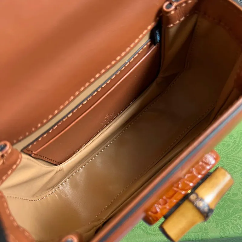 Gucci 686864 Gucci Bamboo 1947 Mini Top Handle Bag Brown