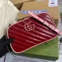 Gucci 447632 GG Marmont Small Shoulder Bag Red pink