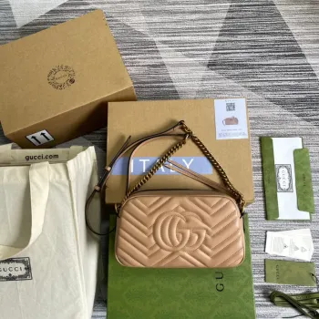 Gucci 447632 GG Marmont Small Shoulder Bag Light Pink