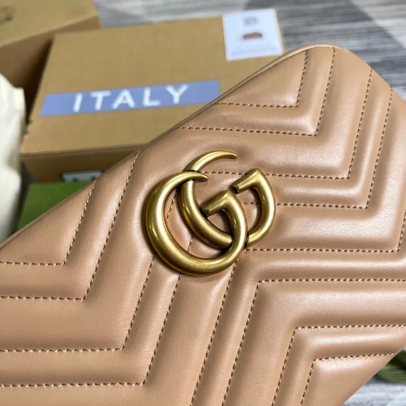 Gucci 447632 GG Marmont Small Shoulder Bag Light Pink