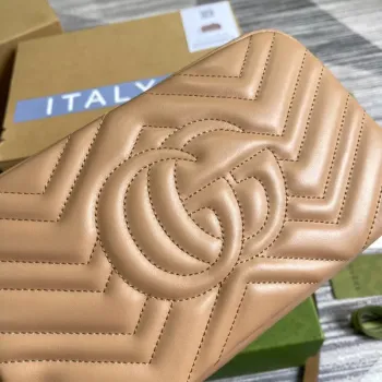 Gucci 447632 GG Marmont Small Shoulder Bag Light Pink