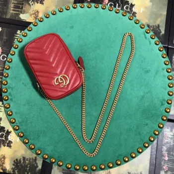 Gucci 598597 GG Marmont mini bag Red