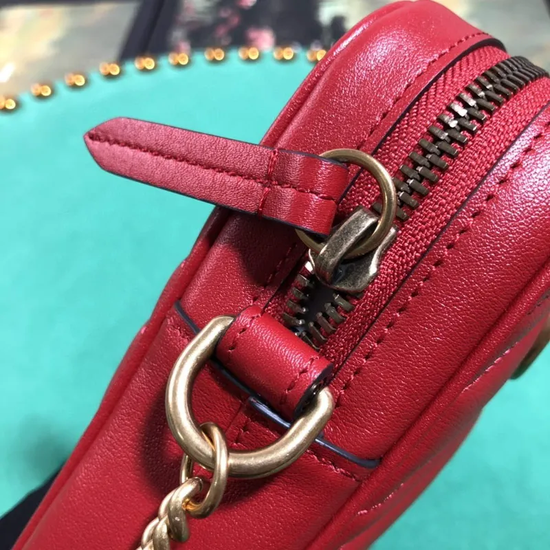 Gucci 598597 GG Marmont mini bag Red