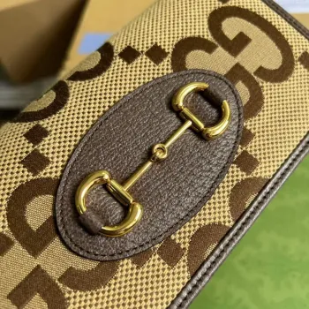 Gucci 621892 Gucci Horsebit 1955 Chain Wallet Brown