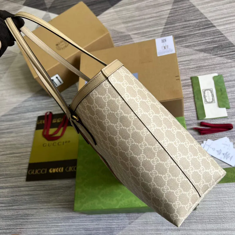 Gucci 631685 Ophidia Medium GG Tote Beige