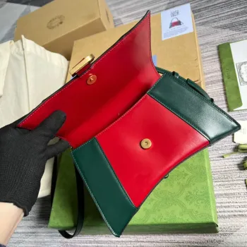 Gucci 681697 The Hacker Project Small Hourglass Bag Green red