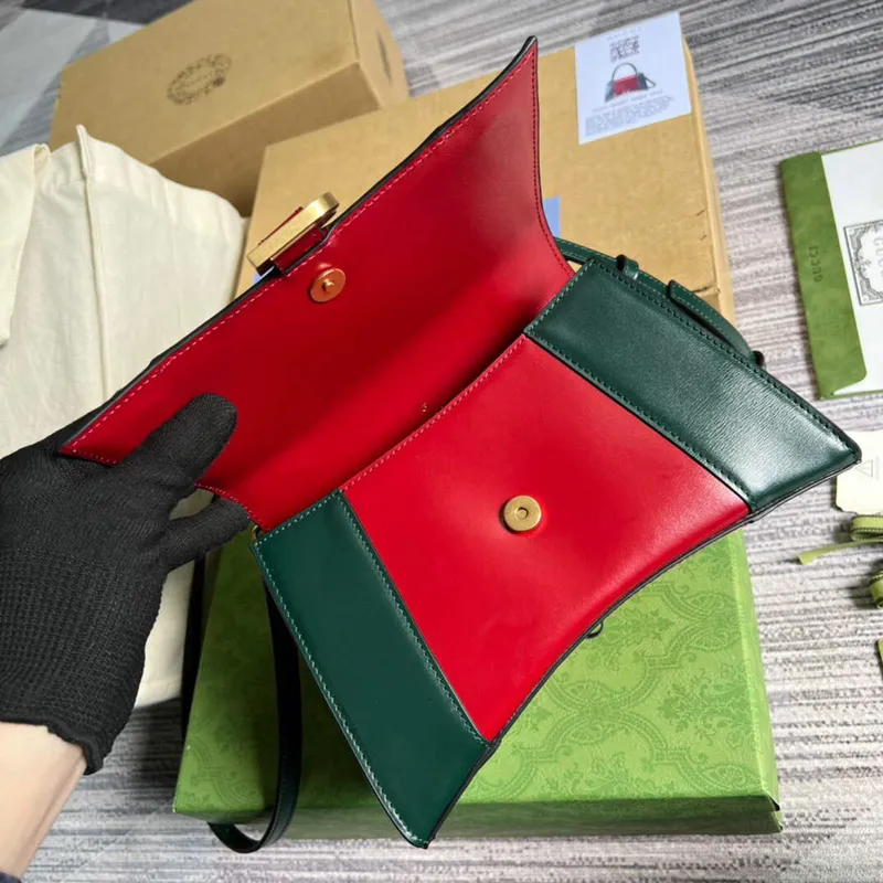 Gucci 681697 The Hacker Project Small Hourglass Bag Green red