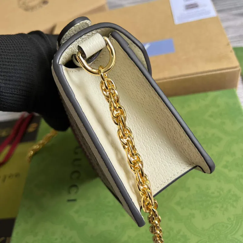 Gucci 696180 Ophidia GG Mini Shoulder Bag White