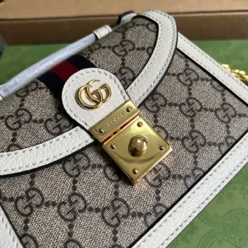 Gucci 696180 Ophidia GG Mini Shoulder Bag White