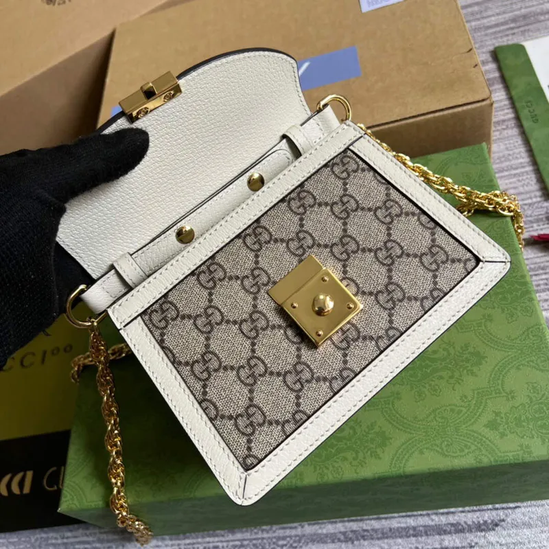 Gucci 696180 Ophidia GG Mini Shoulder Bag White