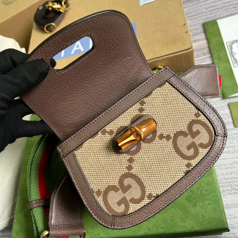 Gucci Bamboo1947 Mini top handle bag 686864 Brown