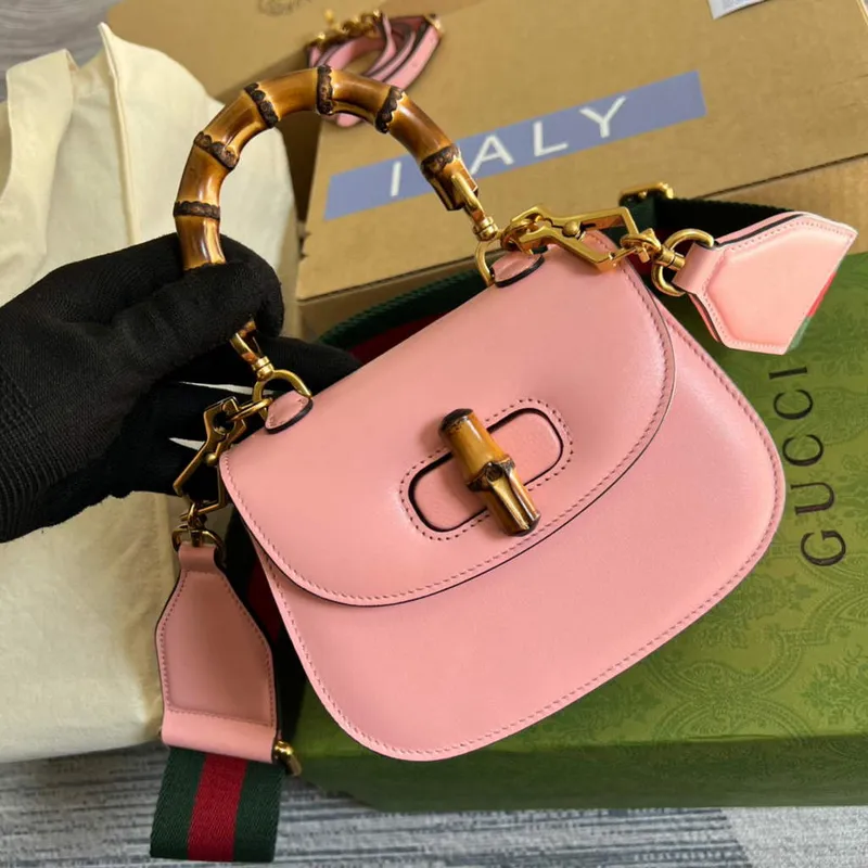 Gucci Bamboo1947 Mini top handle bag 686864 Pink
