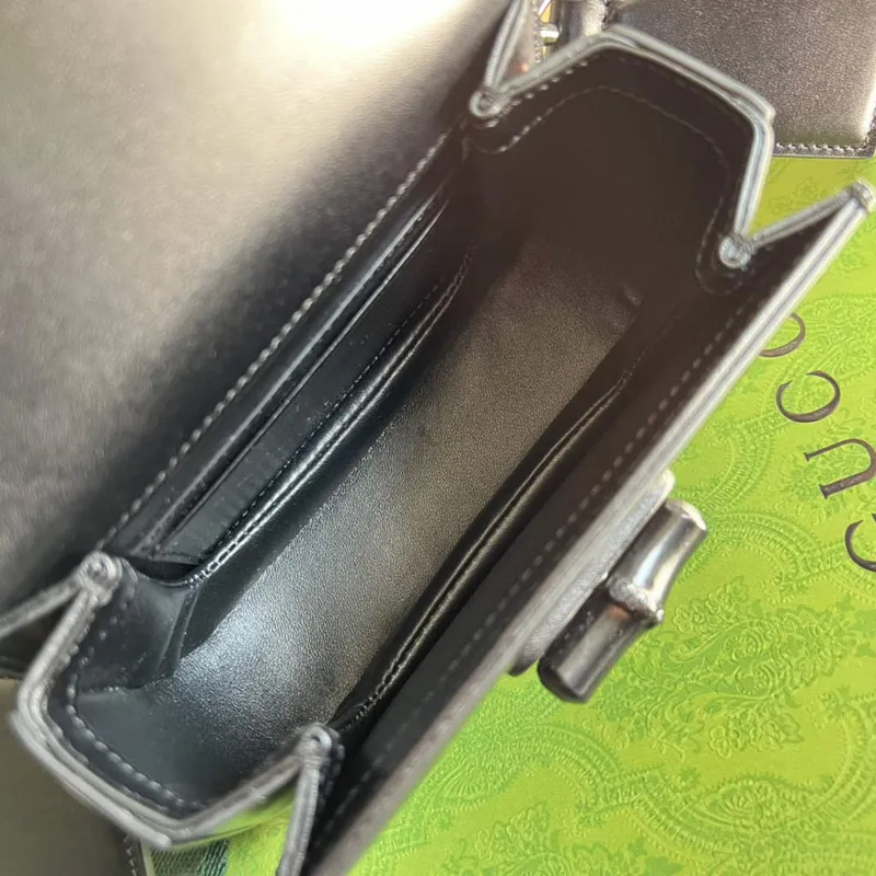 Gucci Bamboo1947 Mini top handle bag 686864 Black