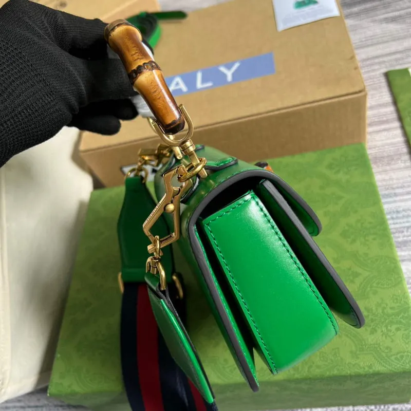 Gucci Bamboo1947 Mini top handle bag 686864 Green