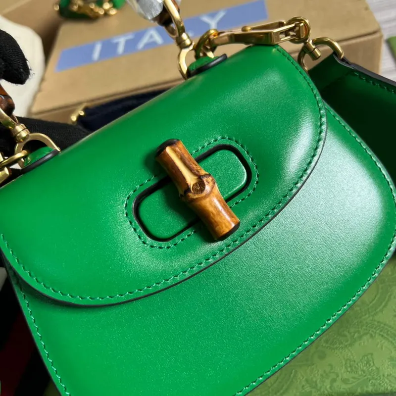 Gucci Bamboo1947 Mini top handle bag 686864 Green