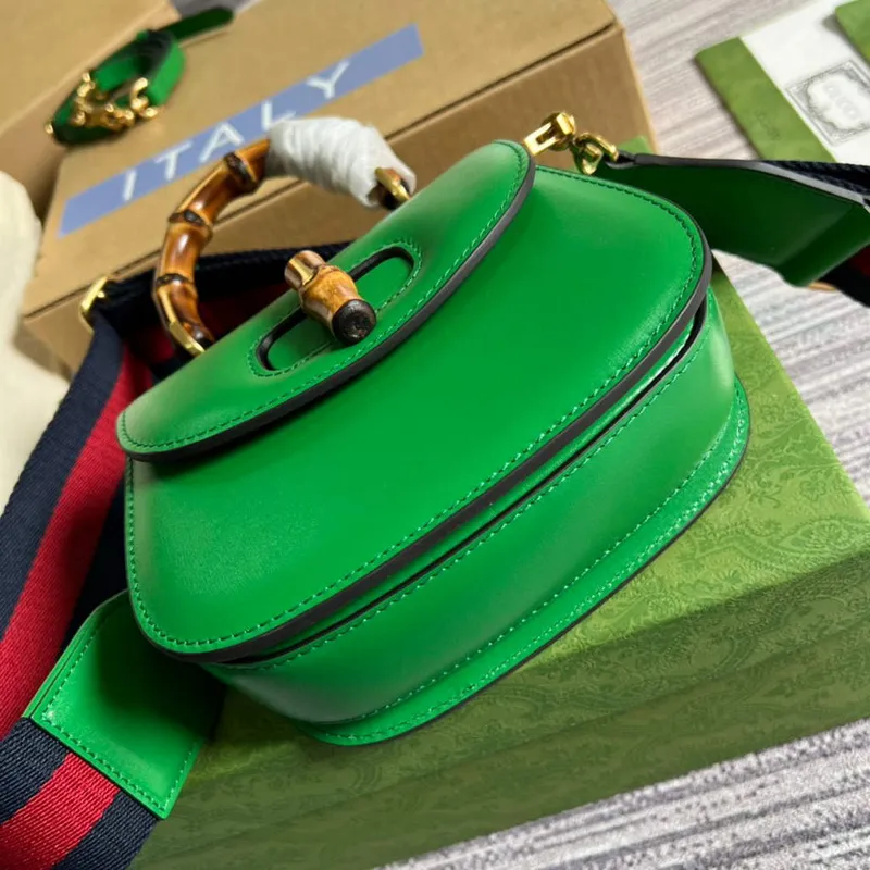 Gucci Bamboo1947 Mini top handle bag 686864 Green