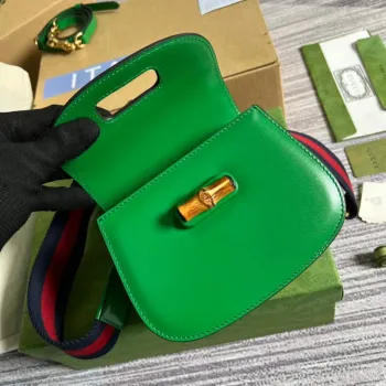 Gucci Bamboo1947 Mini top handle bag 686864 Green