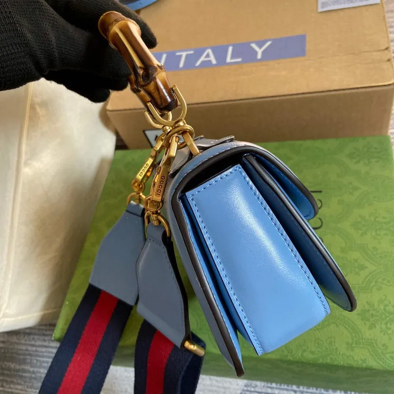 Gucci Bamboo1947 Mini top handle bag 686864 Blue