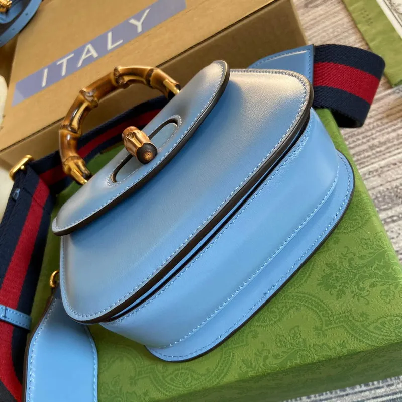 Gucci Bamboo1947 Mini top handle bag 686864 Blue
