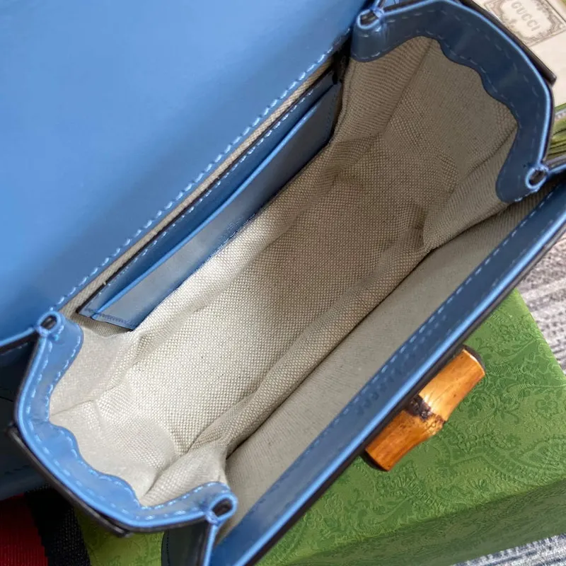 Gucci Bamboo1947 Mini top handle bag 686864 Blue