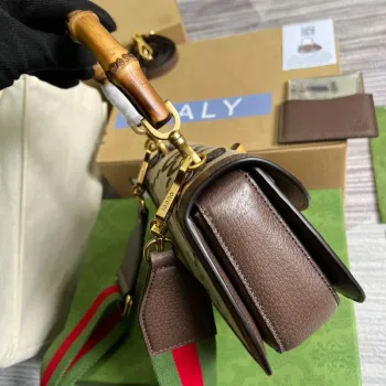 Gucci 675797 Bamboo1947 small top handle bag Brown