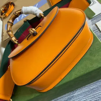 Gucci 675797 Bamboo1947 small top handle bag Orange