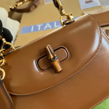 Gucci 675797 Bamboo1947 small top handle bag Tan