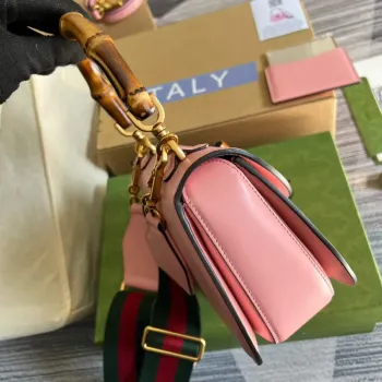 Gucci 675797 Bamboo1947 small top handle bag Pink