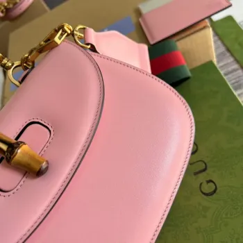 Gucci 675797 Bamboo1947 small top handle bag Pink