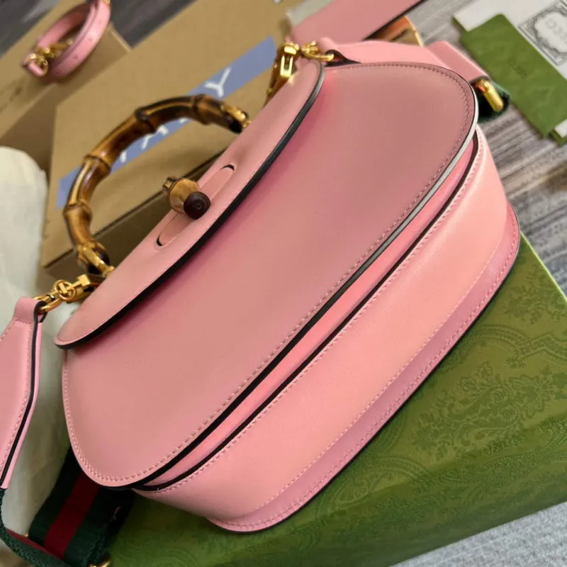 Gucci 675797 Bamboo1947 small top handle bag Pink