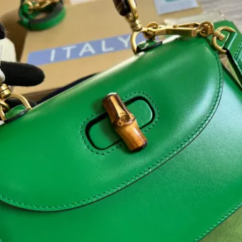 Gucci 675797 Bamboo1947 small top handle bag Green