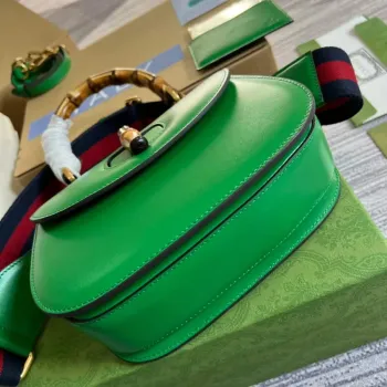 Gucci 675797 Bamboo1947 small top handle bag Green