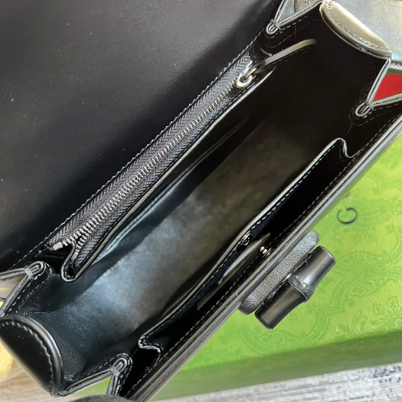 Gucci 675797 Bamboo1947 small top handle bag Black