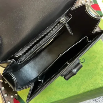 Gucci Bamboo1947 small top handle bag 675797 Black slivery