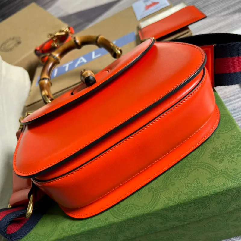 Gucci Bamboo1947 small top handle bag 675797 Red