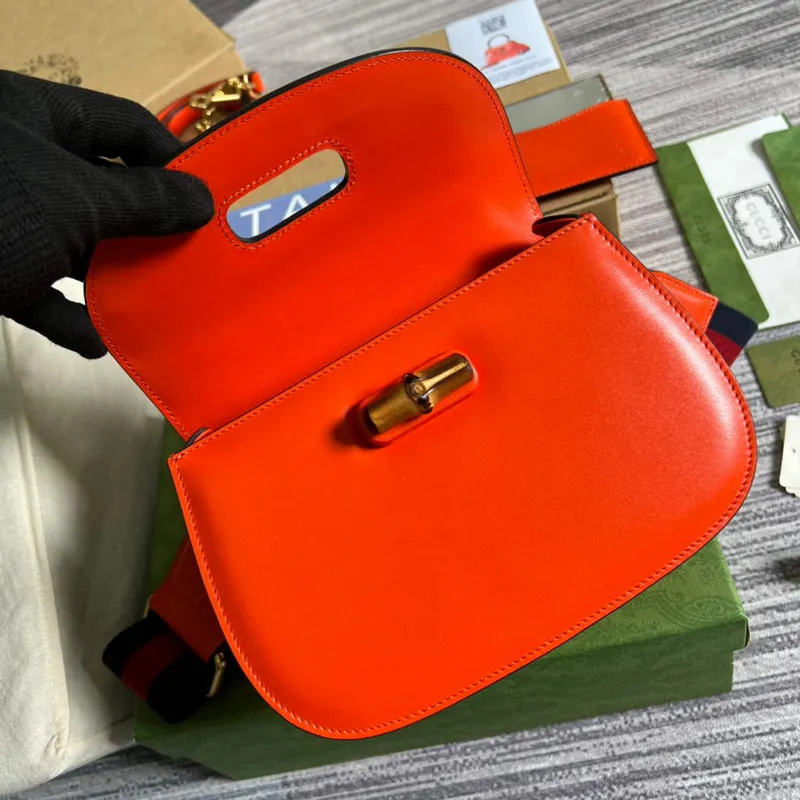 Gucci Bamboo1947 small top handle bag 675797 Red