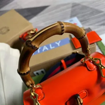 Gucci Bamboo1947 small top handle bag 675797 Red