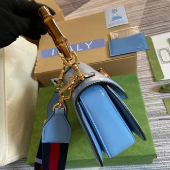 Gucci Bamboo1947 small top handle bag 675797 Blue