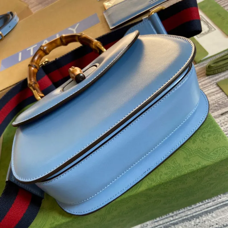 Gucci Bamboo1947 small top handle bag 675797 Blue