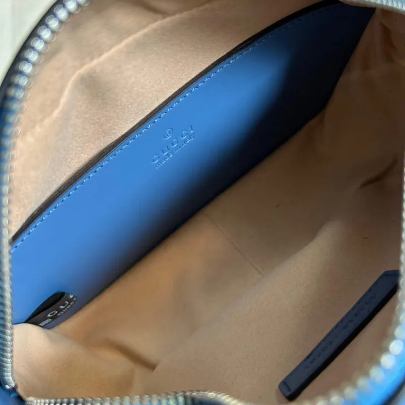 Gucci 634936 GG Marmont Mini Shoulder Bag Blue