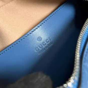 Gucci 634936 GG Marmont Mini Shoulder Bag Blue