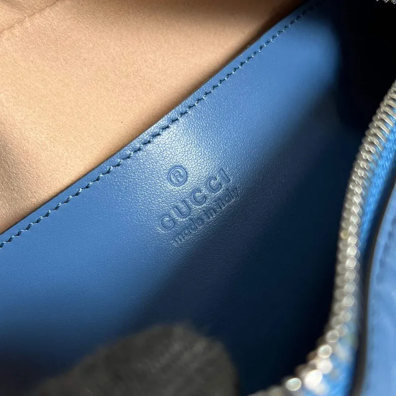 Gucci 634936 GG Marmont Mini Shoulder Bag Blue