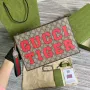 Gucci  688378 Gucci Tiger pouch Bag Brown Print Logo