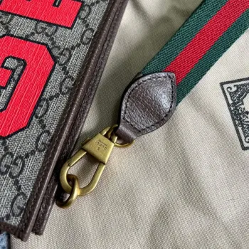 Gucci  688378 Gucci Tiger pouch Bag Brown Print Logo