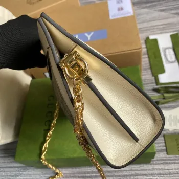 Gucci 503877 Ophidia GG Small Shoulder Bag Beige White