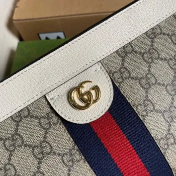 Gucci 503877 Ophidia GG Small Shoulder Bag Beige White