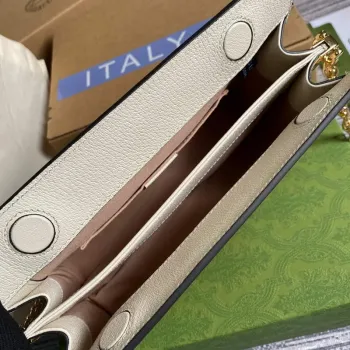 Gucci 503877 Ophidia GG Small Shoulder Bag Beige White