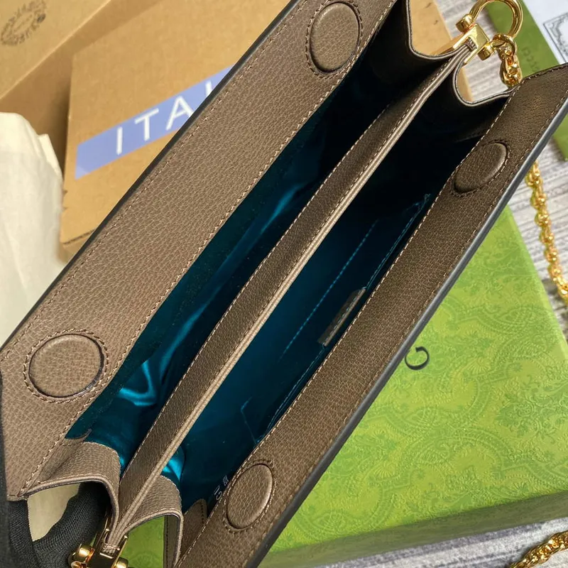 Gucci 503877 Ophidia GG Small Shoulder Bag Beige Brown