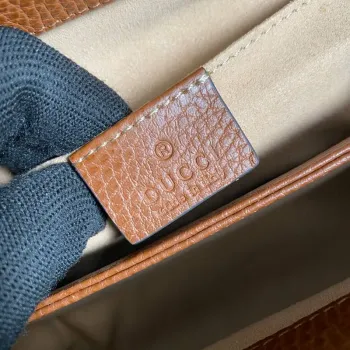 Gucci 503877 Ophidia GG Small Shoulder Bag Navy Blue with Brown