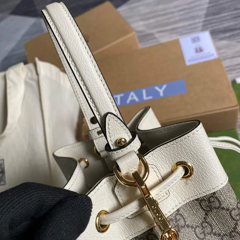 Gucci 550621 Ophidia small GG bucket Shoulder tote bag Beige